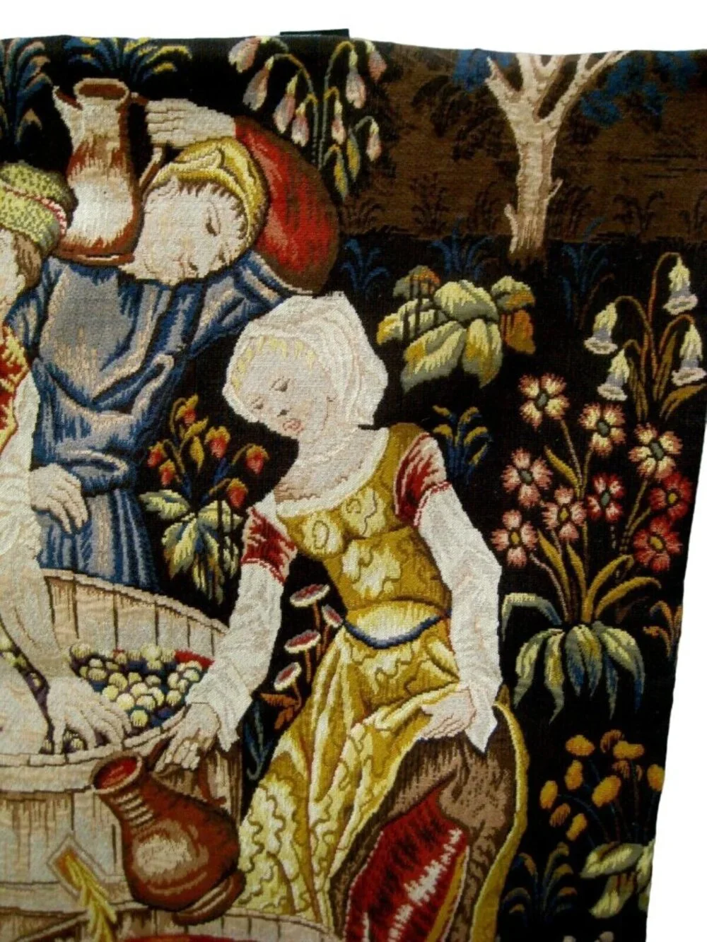 Point de L'Halluin French Tapestry 3876 Le Pressage Pressing Wine 61.5 In France